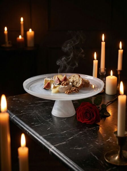 Solar CLEAR Cam Ayaklı Sunum Tabağı 31,5 cm