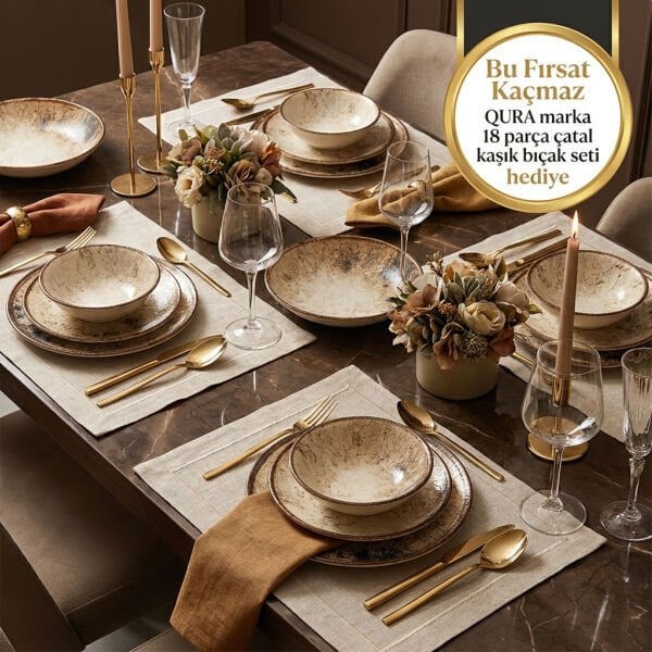 ID Fine Scoria Yemek Takımı 4 Kişilik