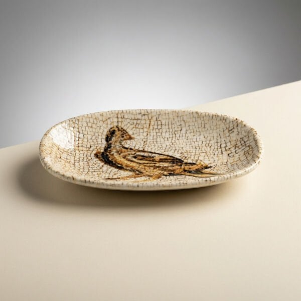 Mezopotamya Kuş Vago Oval Kayık Tabak 15cm