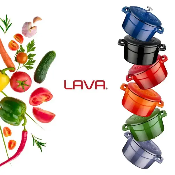 Lava Döküm Mini Tencere Folk Serisi Çap 10cm