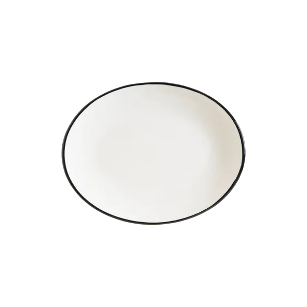 Linea Black Moove Oval Tabak 20*15,6 cm