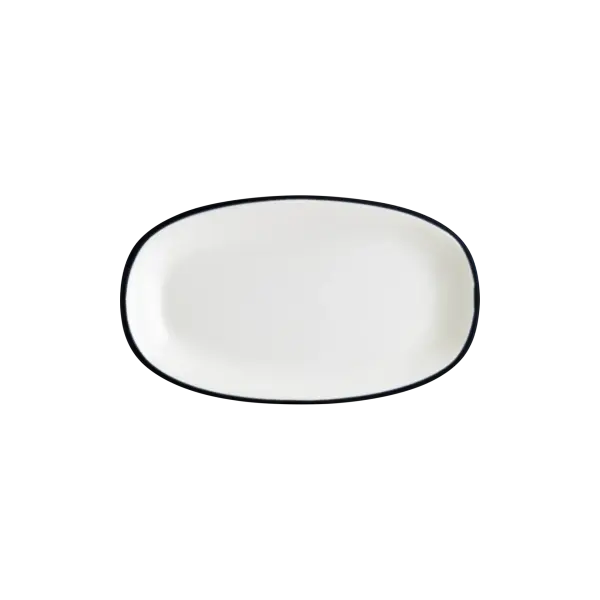 Linea Black Gourmet Oval Kayık Tabak 24*14 cm