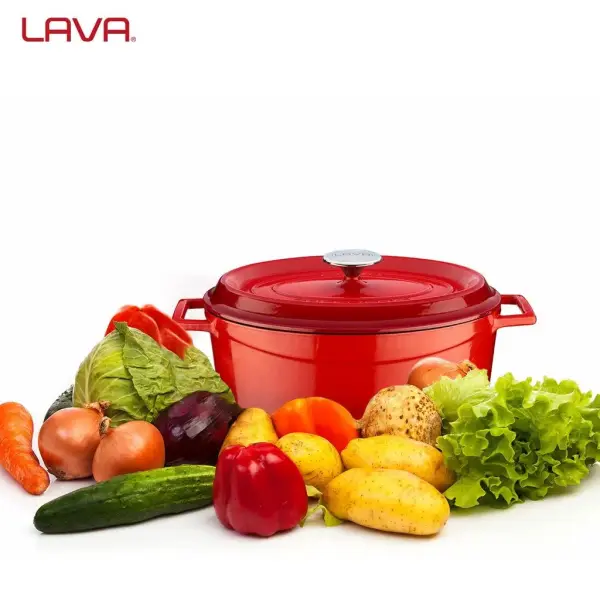 Lava Döküm Oval Tencere Trendy Serisi Ölçü 23x29cm
