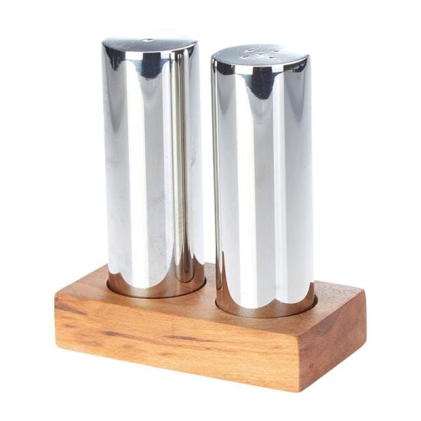 Biradlı Everest Yuvarlak Büyük Tuzluk Seti, 2'li, Parlak