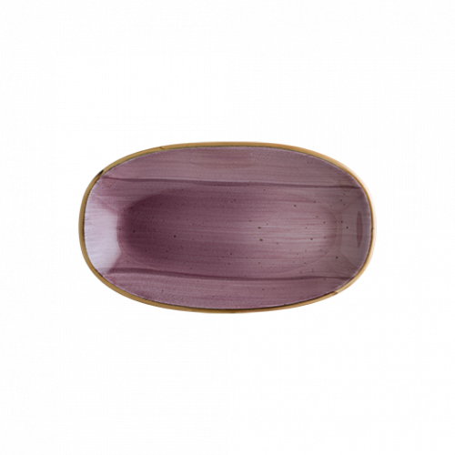 Bonna Porselen Aura Blackberry Gourmet Oval Kayık Tabak 19*11 cm