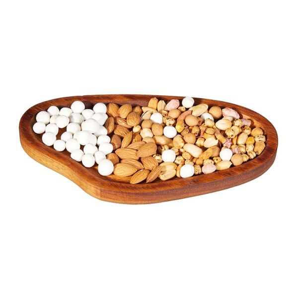 Biradlı Ahşap Çerezlik, 26x14 cm