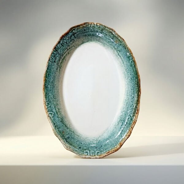 Qura Verde Oval Tabak 32 cm