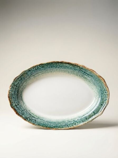 Qura Verde Oval Tabak 21 cm