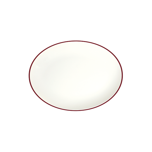 Modest Maroon Lona Oval Tabak 33 cm