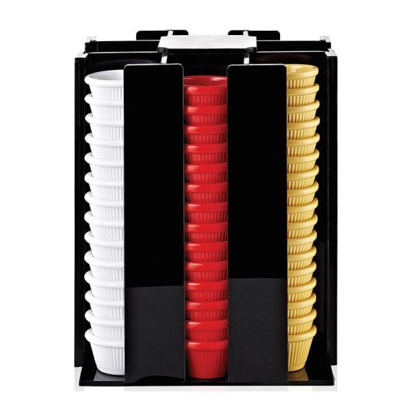 Biradlı Döner Sosluk Standı, 112 Adet Kapasiteli, 7 cm