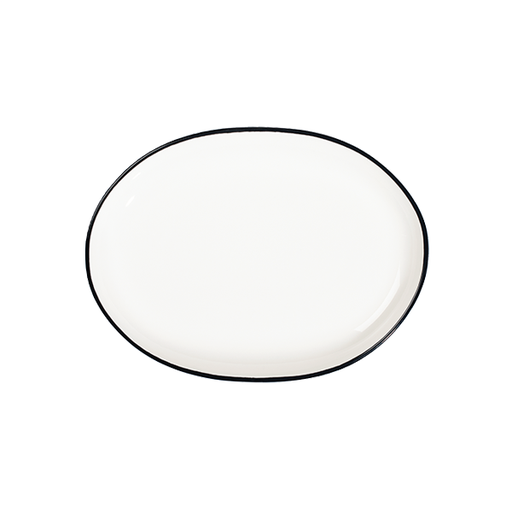 Modest Black Lona Oval Tabak 36 cm