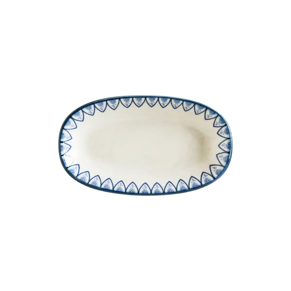 Esnaf Mid White Gourmet Oval Kayık Tabak 19*11 cm