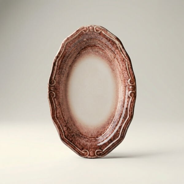 Qura Elan Oval Kayık Tabak 21cm