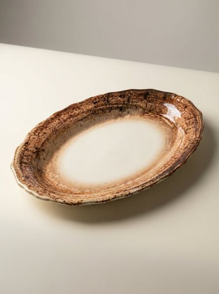 Qura Elan Oval Kayık Tabak 21cm