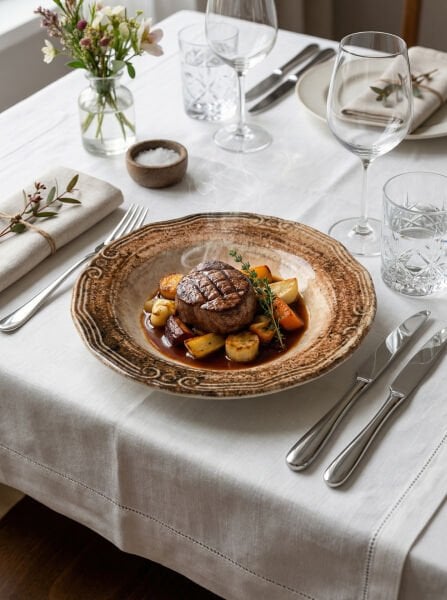 Qura Elan Çukur Tabak 22cm 330cc