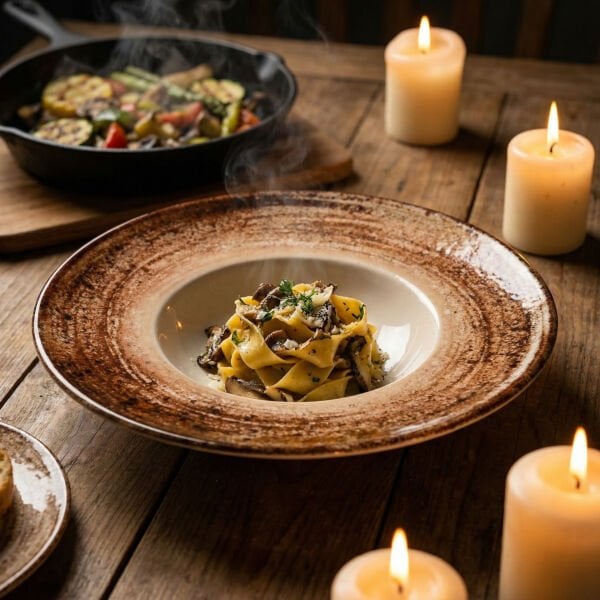 Qura Elan Çukur Makarna Tabağı 29cm 460cc