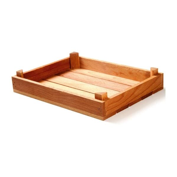 Biradlı Kayın Sunum Kasası, 21x28x4 cm