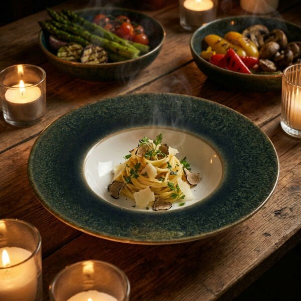 Bonna Porselen Mar Mid White Banquet Çukur Tabak 28 cm 400 cc