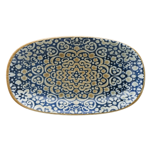 Bonna Porselen Alhambra Gourmet Oval Kayık Tabak 34*19 cm