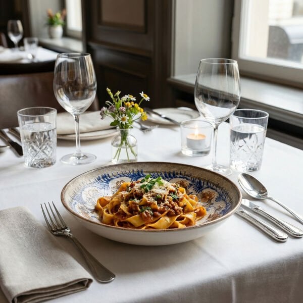 Retro Floral Bloom Çukur Tabak 23 cm 1000 cc