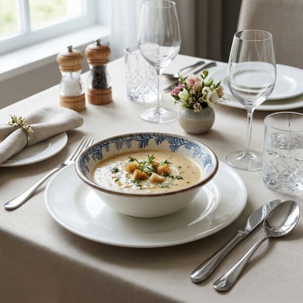 Retro Çiçek Desenli Gurme Kase 16 cm