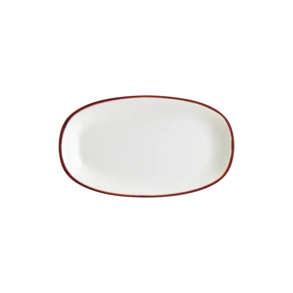 Linea Burgundy Gourmet Oval Kayık Tabak 24*14 cm