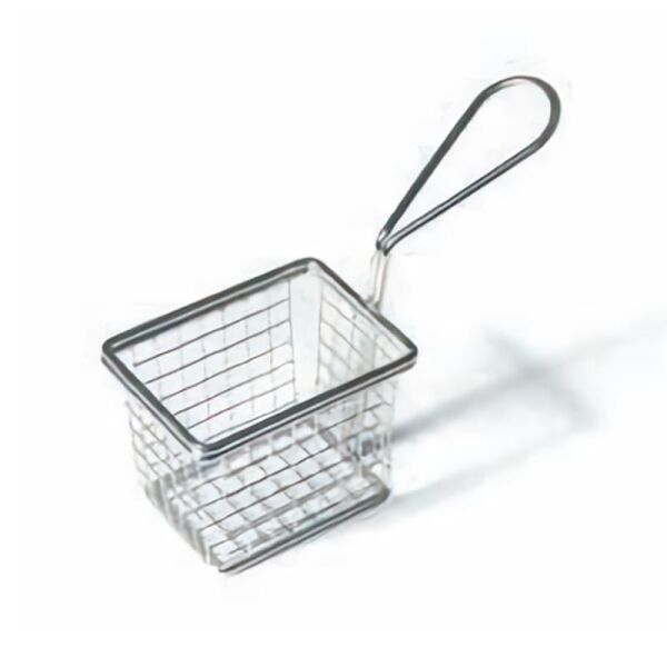 Biradlı Patates Sunum, Kare, Tek Kulplu, 10x7.5x7.5 cm