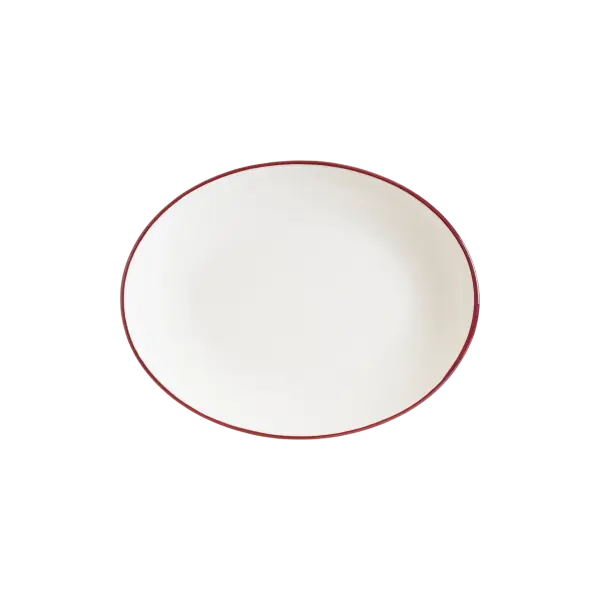 Linea Burgundy Moove Oval Tabak 20*15,6 cm