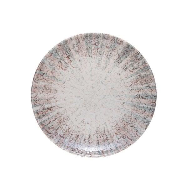 Damask Lona Düz Tabak 25 cm *12