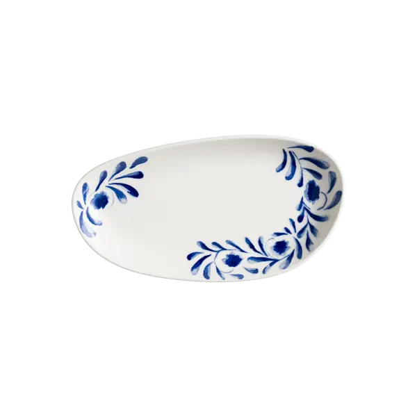 Lavis Blue Vago Oval Kayık Tabak 25*14 cm 380 cc