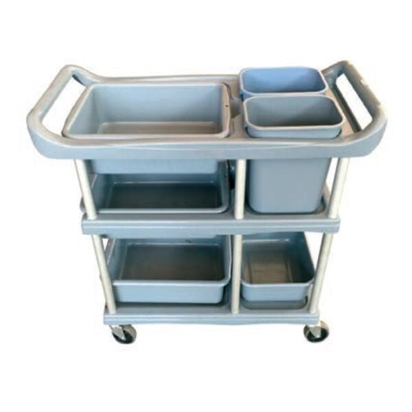 Biradlı Boş Toplama Servis Arabası, 104x46x91 cm