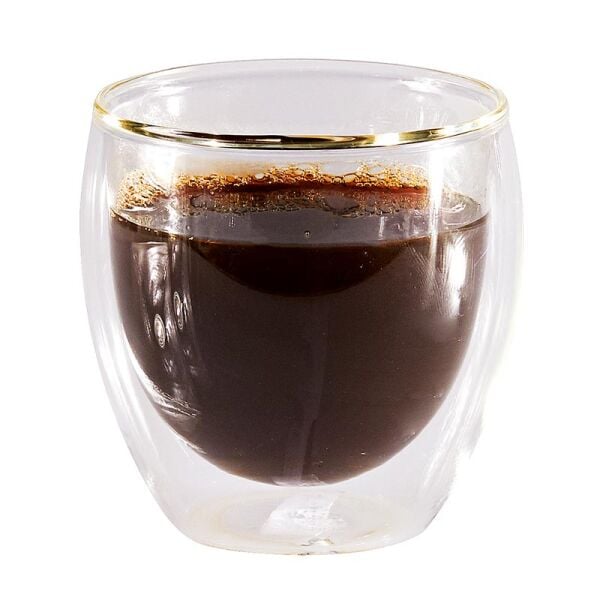 Biradlı Groovy Çift Çidarlı Espresso Bardağı, 80 ml