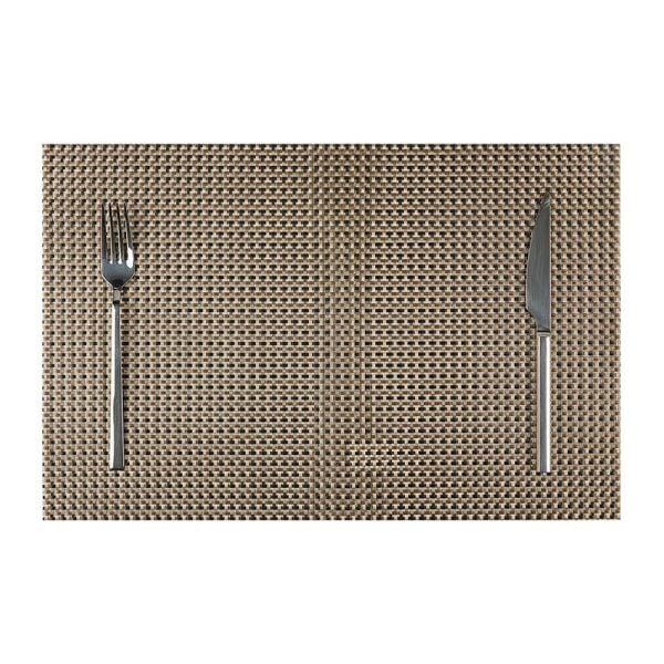 Biradlı Kaymaz Taban PVC Amerikan Servis, 30x45 cm, Kahverengi