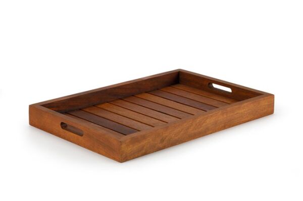 QURA Yüksek Kenarlı Tepsi / İroko / 3316