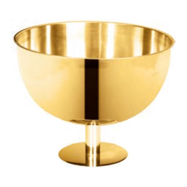 Biradlı Çelik Punch Kasesi, 16x18 cm, Altın