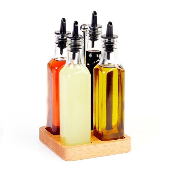 Biradlı Groovy Kare Yağlık Takımı, 4'lü, 250 cc