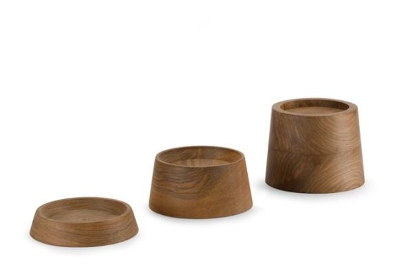 QURA Cam İçecek Sunum Ahşabı Yükselticisi / Ceviz / 3109