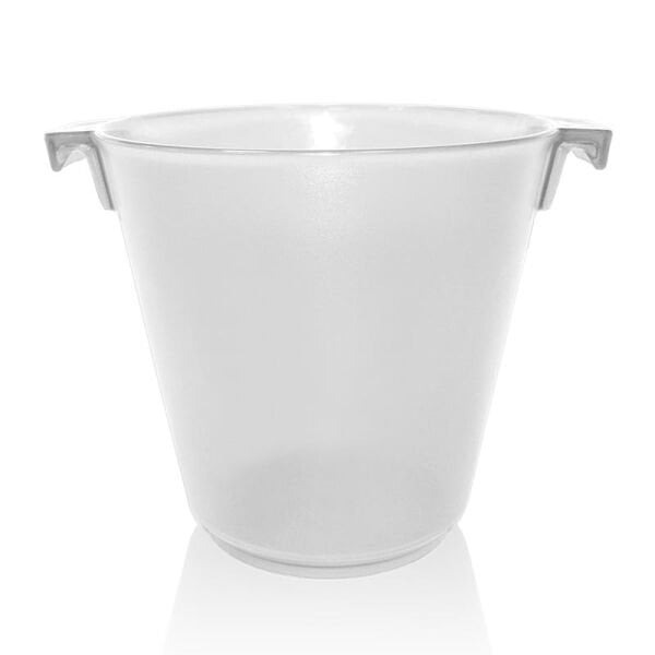 Biradlı Akrilik Şişe Kovası, 28x23x23 cm, Şeffaf