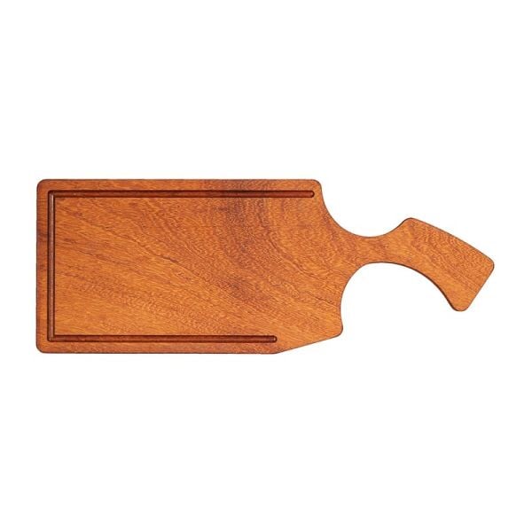Biradlı Asimetrik Iroko Peynir Sunum Tahtası, 50x19 cm