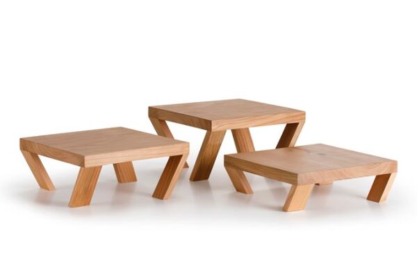 QURA Yükseltici Set Sunum Ahşabı / Meşe / 3144