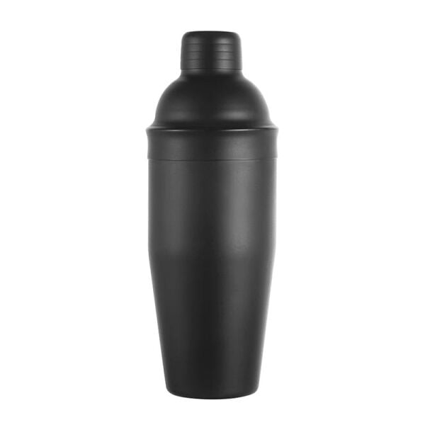 Biradlı Paslanmaz Çelik Kokteyl Shaker, 700 ml, Siyah