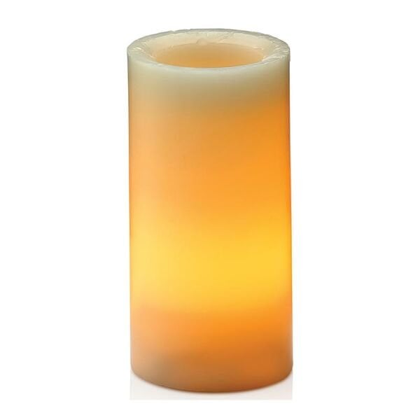 Biradlı Silindir Ledli Mum, Şamdanlık, 15 cm