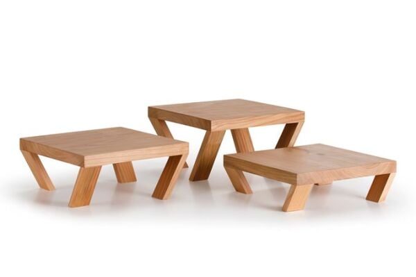 QURA Yükseltici Set Sunum Ahşabı / Meşe / 3148