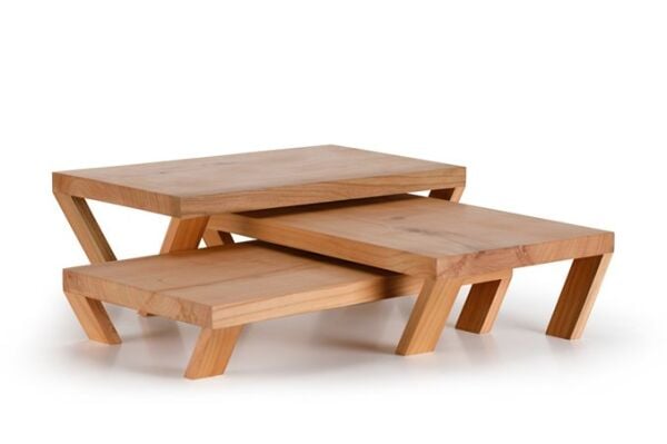 QURA Yükseltici Set Sunum Ahşabı / Kiraz / 3148