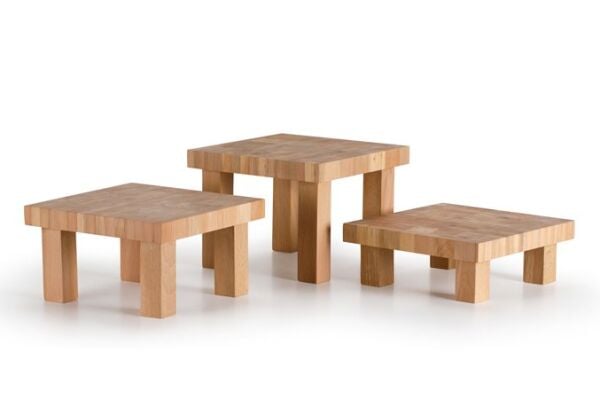 QURA Yükseltici Set Sunum Ahşabı / Kayın / 3155