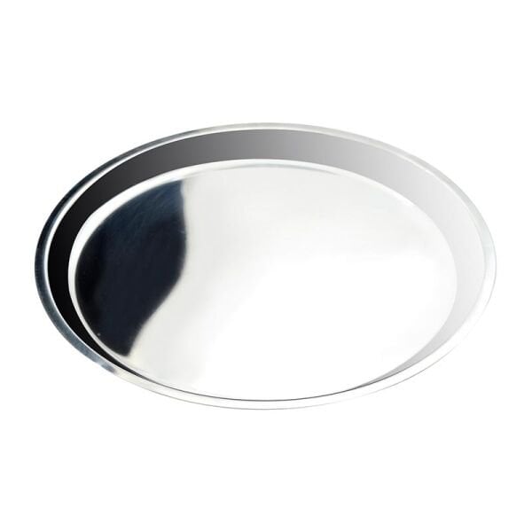 Biradlı Servis Sunum Tepsi, Çelik, 21 cm