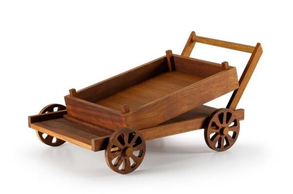 QURA Meyve-Ekmek Sunum Arabası / İroko / 3193