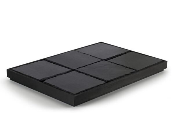 QURA Kasa Tipi Yükseltici Set ve Mermeri / Kayın / 3323