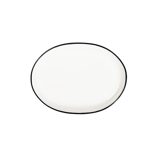 Modest Black Lona Oval Tabak 33 cm