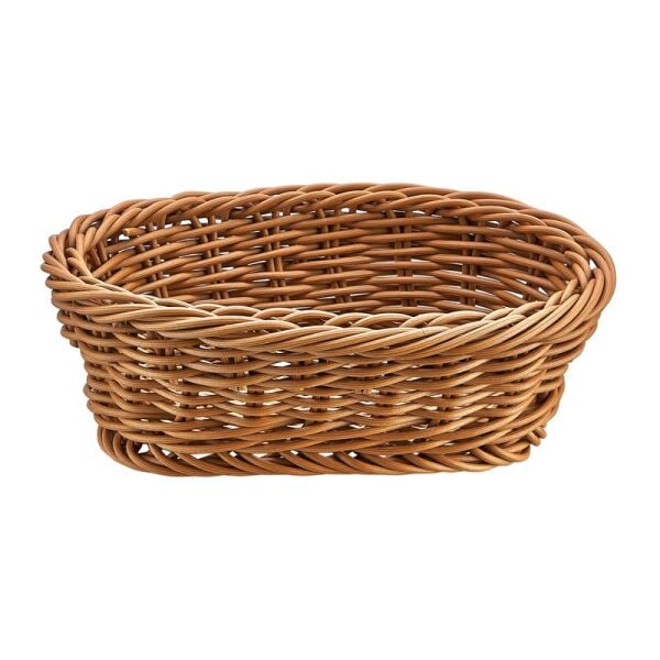 Biradlı Mini Oval Ekmek Sepet, Plastik, 18x12x6 cm
